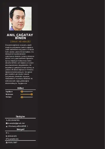 Ziraat Mühendisi Cv Örnekleri cv indir